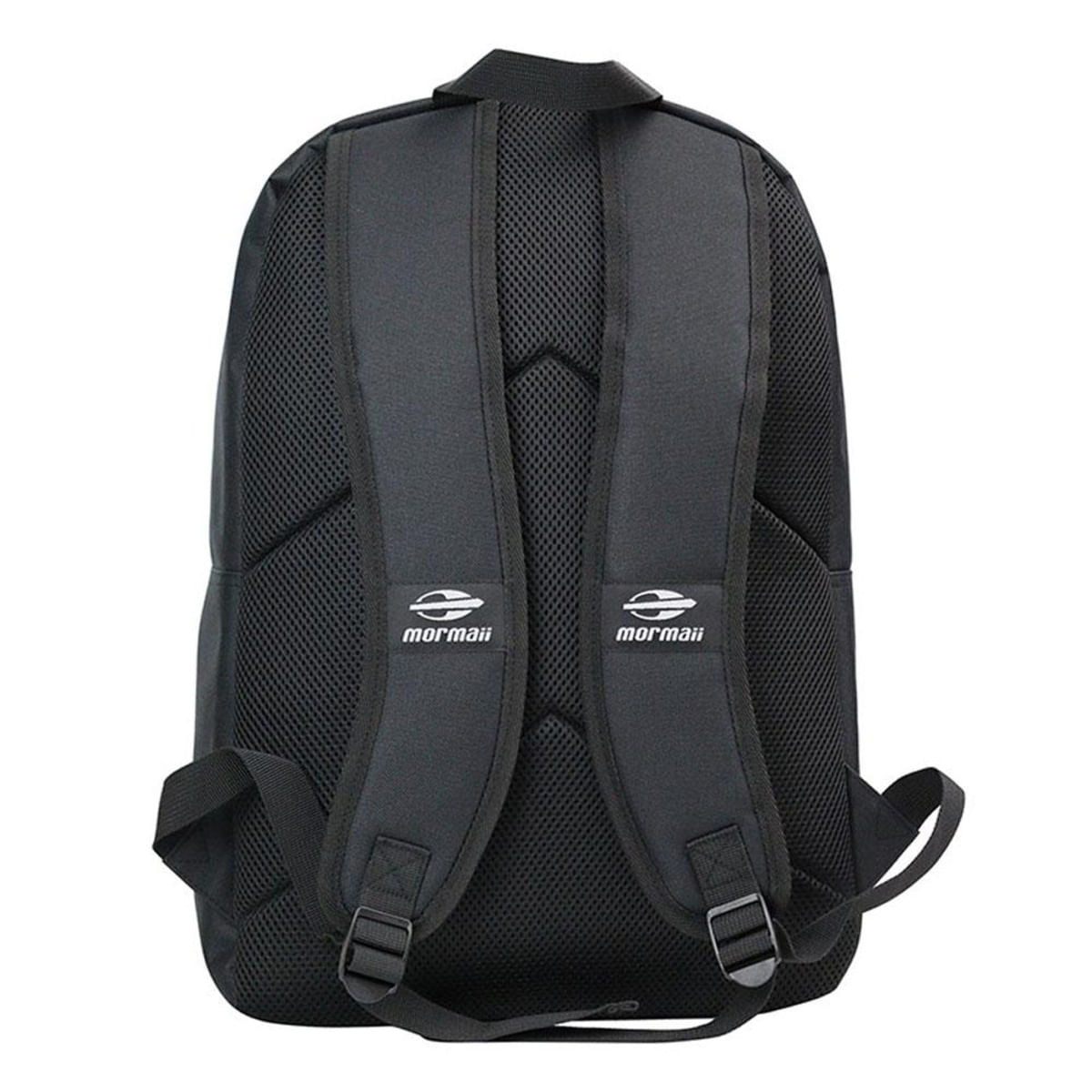 Mochila esportiva Mormaii vista traseira com alças acolchoadas e painel mesh